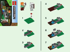 Handleiding Lego set 30394 Minecraft De skeletverdediging