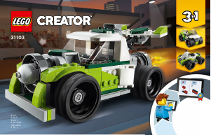 Instrukcja Lego set 31103 Creator Rakietowy samochód