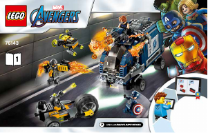 Brugsanvisning Lego set 76143 Super Heroes Avengers lastbilsangreb