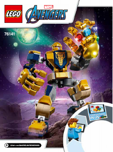 Manual de uso Lego set 76141 Super Heroes Armadura Robótica de Thanos