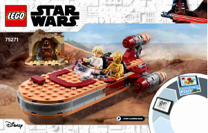 Návod Lego set 75271 Star Wars Pozemný spíder Luka Skywalkera