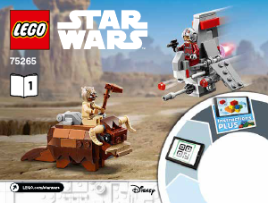 Manual Lego set 75265 Star Wars T-16 Skyhopper vs. Bantha Microfighters