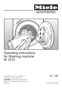 Bruksanvisning Miele W 1512 Tvättmaskin