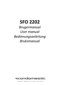 Bruksanvisning Scandomestic SFO 2202 Diskmaskin