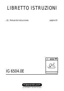 Manuale Küppersbusch IG 6504.0E Lavastoviglie