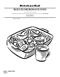 Bruksanvisning KitchenAid KOMV1554RMT0 Mikrovågsugn