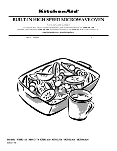 Bruksanvisning KitchenAid KBHC109JBL05 Mikrovågsugn