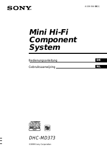 Bedienungsanleitung Sony DHC-MD373 Stereoanlage