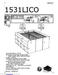 Manual de uso Parisot 1531LICO Estructura de cama