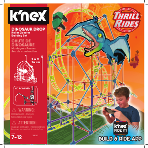 Manuale K'nex set 28041 Thrill Rides Dinosaur drop