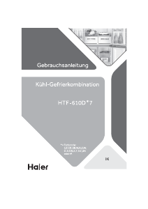 Bedienungsanleitung Haier HTF-610DVZ7 Kühl-gefrierkombination
