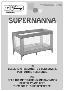 Bruksanvisning Foppapedretti Supernanna Spjälsäng