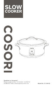 Bruksanvisning Cosori C1106-SC Slow cooker