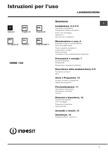 Manuale Indesit IWME 106 Lavatrice