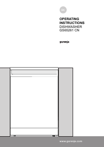 Bruksanvisning Gorenje GS65261XCN Diskmaskin