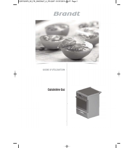 Mode d’emploi Brandt BCG6600W Cuisinière