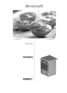 Mode d’emploi Brandt BCM6652W Cuisinière
