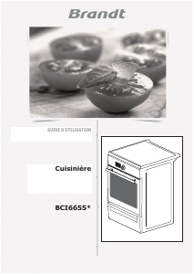 Mode d’emploi Brandt BCI6655W Cuisinière