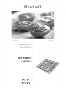 Mode d’emploi Brandt BPE6411WM Table de cuisson