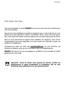 Mode d’emploi Brandt BPI6449X Table de cuisson
