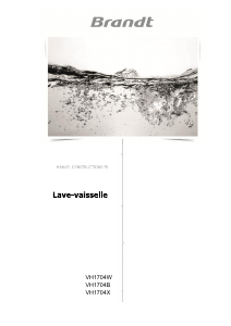 Mode d’emploi Brandt VH1704W Lave-vaisselle