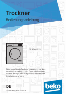 Bedienungsanleitung BEKO DE 8544 RX1 Trockner