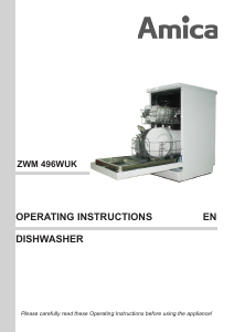 Manual Amica ZWM 496 W Dishwasher