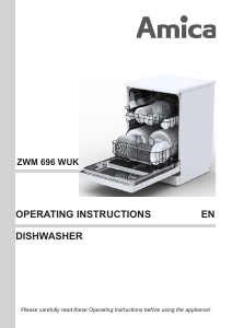 Manual Amica ZWM 696 W Dishwasher