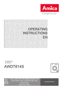 Bruksanvisning Amica AWDT814S Kombinerad tvätt-tork