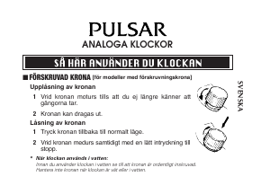 Bruksanvisning Pulsar PS9645X1 Regular Armbandsur