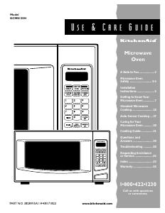 Bruksanvisning KitchenAid KCMS135HBT0 Mikrovågsugn