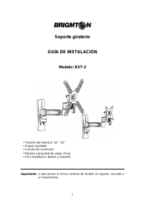 Manual de uso Brigmton BST-2 Soporte de pared
