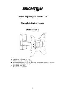 Manual de uso Brigmton BST-5 Soporte de pared