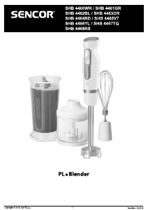 Instrukcja Sencor SHB 4467TQ Blender ręczny