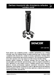 Instrukcja Sencor SHP 6201RD Strzyżarka do włosów