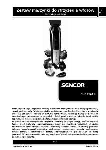 Instrukcja Sencor SHP 7201SL Strzyżarka do włosów