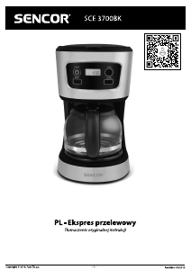 Instrukcja Sencor SCE 3700BK Ekspres do kawy