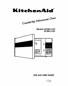 Bruksanvisning KitchenAid KCMS125YBL0 Mikrovågsugn