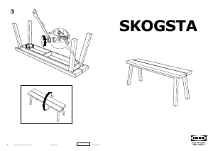 Manual IKEA SKOGSTA (120cm) Banco