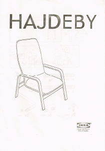 Rokasgrāmata IKEA HAJDEBY Atzveltnes krēsls