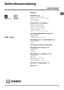 Bruksanvisning Indesit XWE 71483X WSSS Tvättmaskin