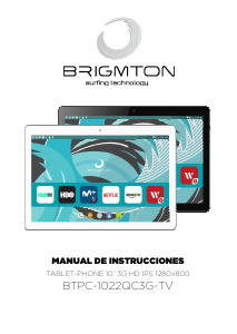Bruksanvisning Brigmton BTPC-1022QC3GTV-B Tablet