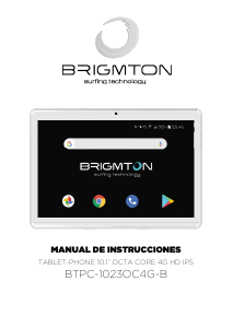 Bruksanvisning Brigmton BTPC-1023QC4G-N Tablet