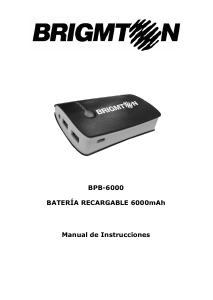 Manual de uso Brigmton BPB-6000 Cargador portátil