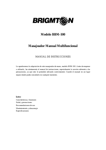 Bruksanvisning Brigmton BBM-100 Massageapparat