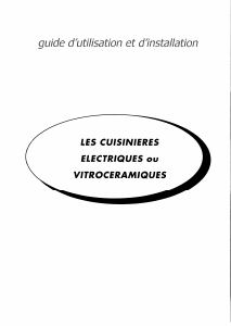 Mode d’emploi Brandt BCV6650W Cuisinière