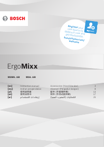 Bruksanvisning Bosch MSM66135GB ErgoMixx Stavmixer