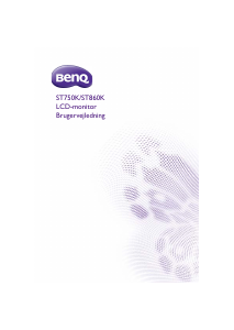 Brugsanvisning BenQ ST750K LCD-skærm