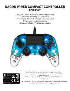 Manual Nacon Wired Compact (for PS4) Controlador do jogo