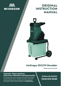 Bruksanvisning McGregor GY6000 Kompostkvarn